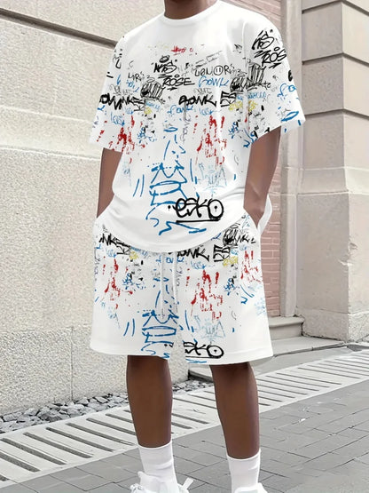 Eli | Stijlvolle Bedrukte T-shirt & Shorts Set