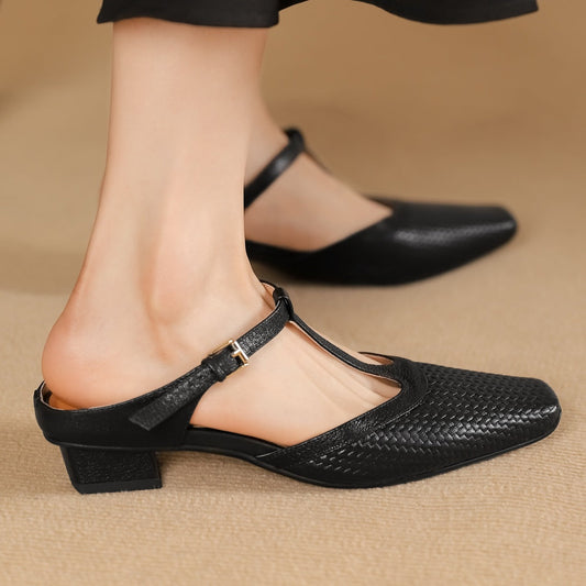 Chloe | Dames T-Strap Hak Sandalen