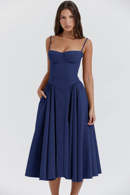 Andrea | Dames Flatterende Midi Jurk