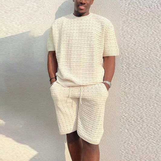 Bryce | Casual Gebreide Korte Mouwen Trui Set