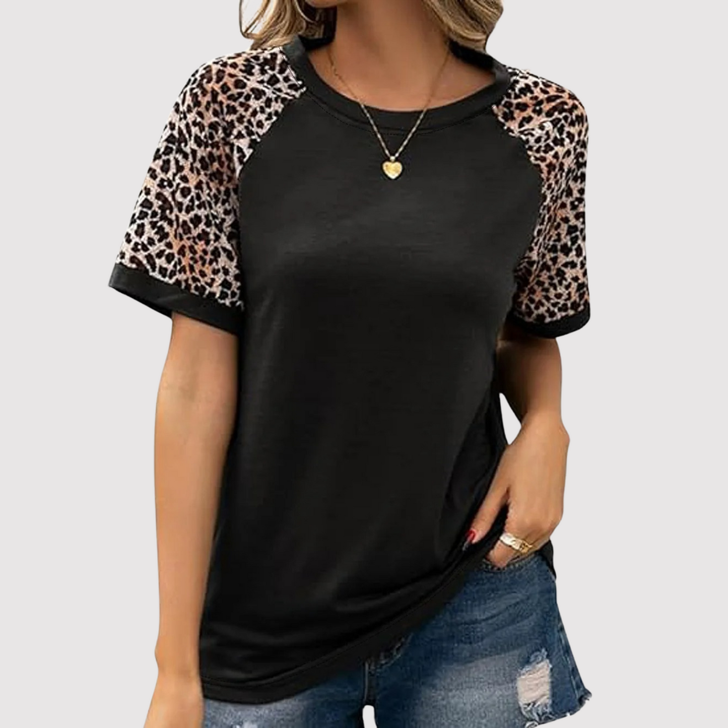 Diana | Stijlvol T-shirt met Luipaardprint