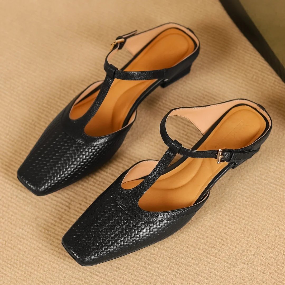 Chloe | Dames T-Strap Hak Sandalen