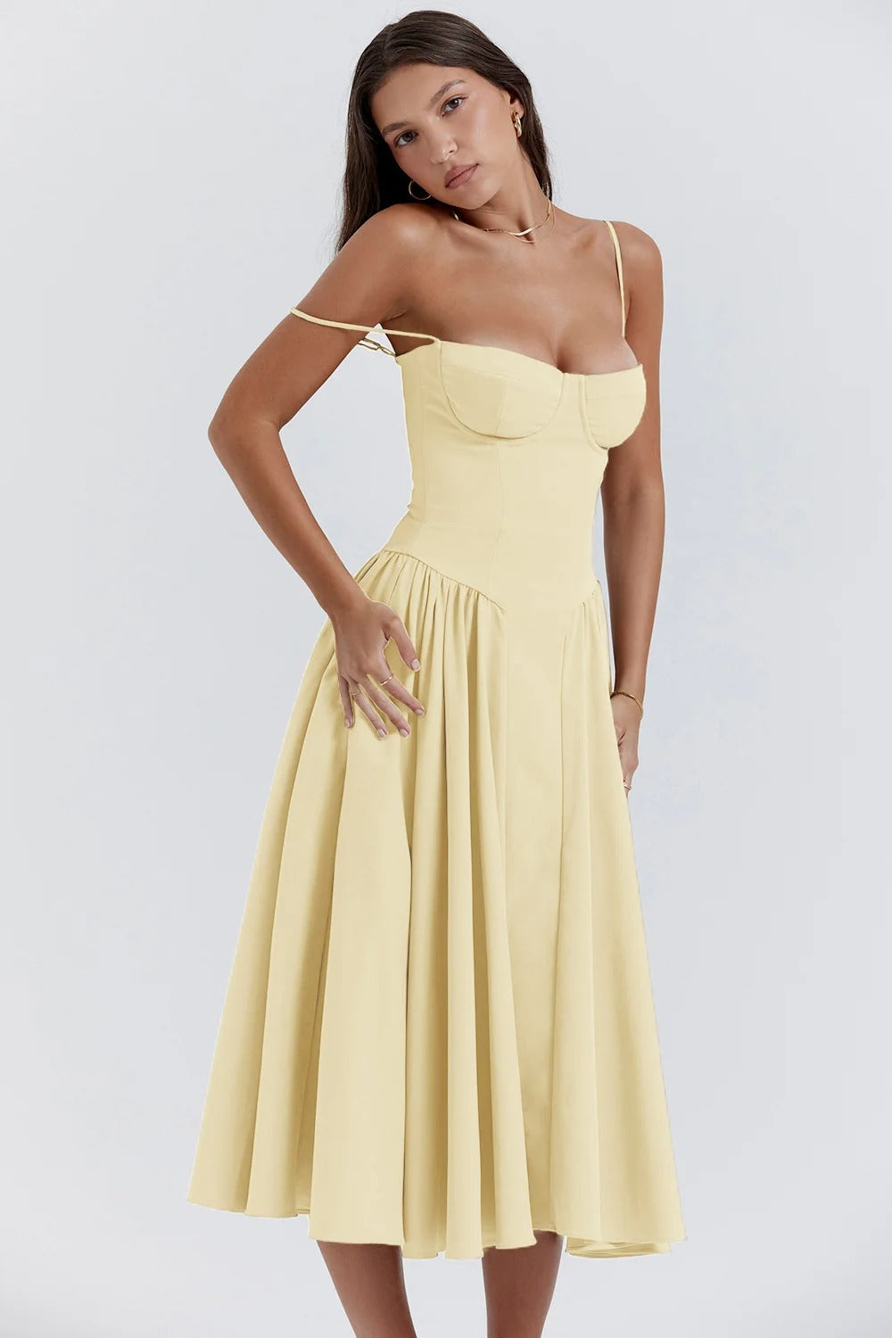 Andrea | Dames Flatterende Midi Jurk