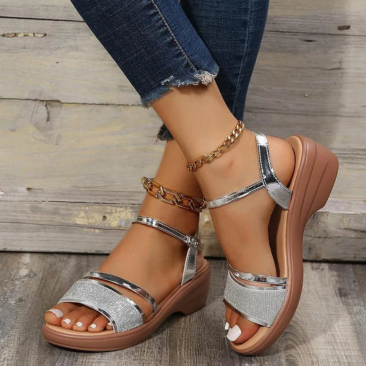 Lucy | Stijlvolle Comfortabele Gespsandalen