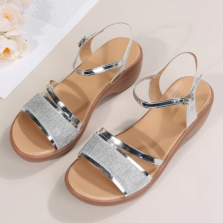 Lucy | Stijlvolle Comfortabele Gespsandalen