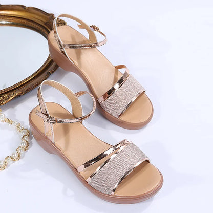 Lucy | Stijlvolle Comfortabele Gespsandalen