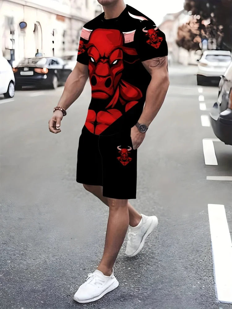 Eli | Stijlvolle Bedrukte T-shirt & Shorts Set