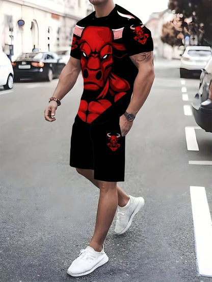 Eli | Stijlvolle Bedrukte T-shirt & Shorts Set