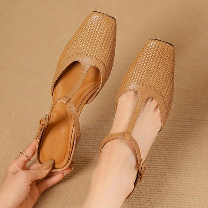 Chloe | Dames T-Strap Hak Sandalen