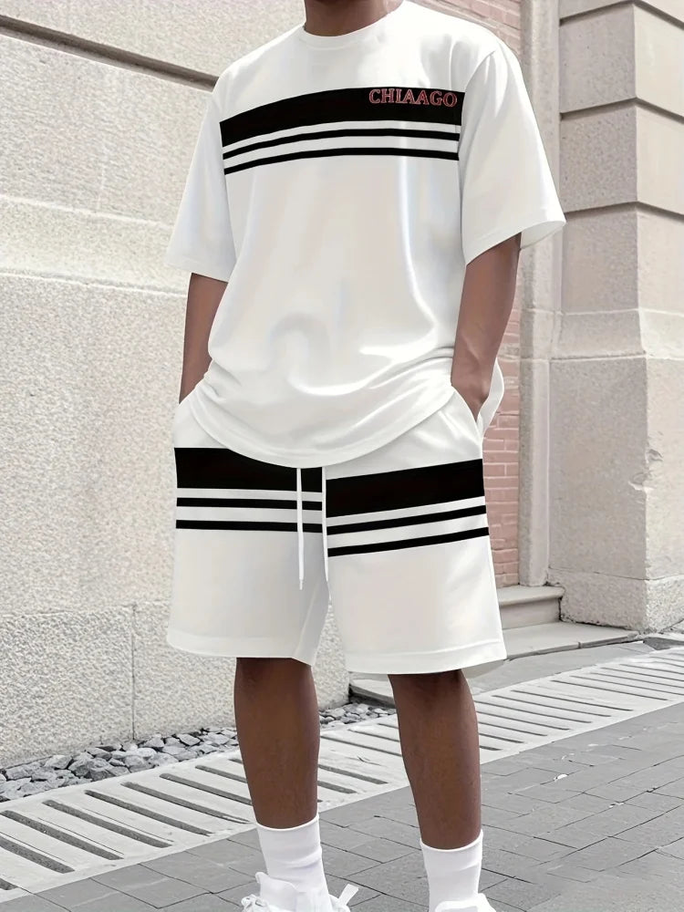 Eli | Stijlvolle Bedrukte T-shirt & Shorts Set