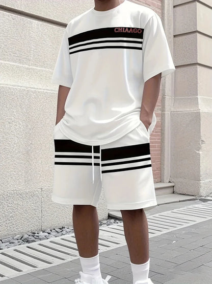 Eli | Stijlvolle Bedrukte T-shirt & Shorts Set