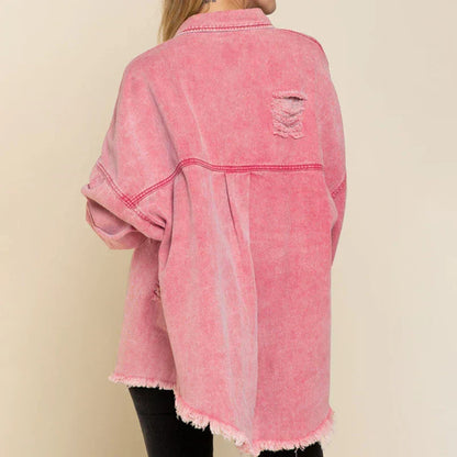 Mia | Casual Stijlvol Spijkerjasje Met Scheuren