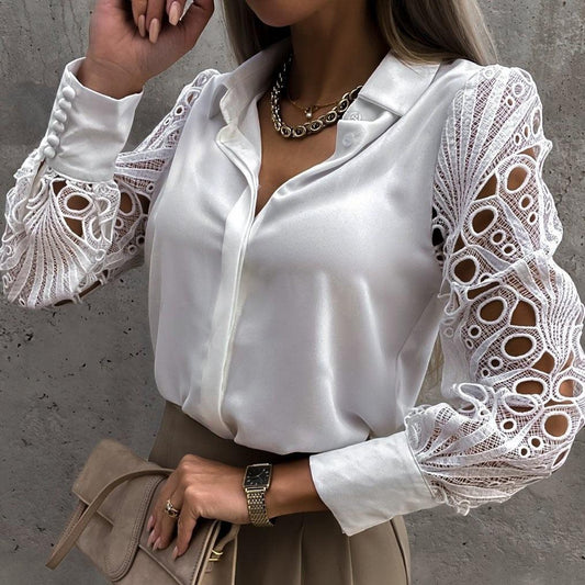Jocelyn | Elegante Blouse met Kantmouwen