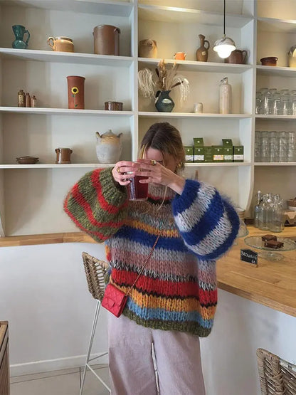Nicole | Kleurrige Trui Voor Dames