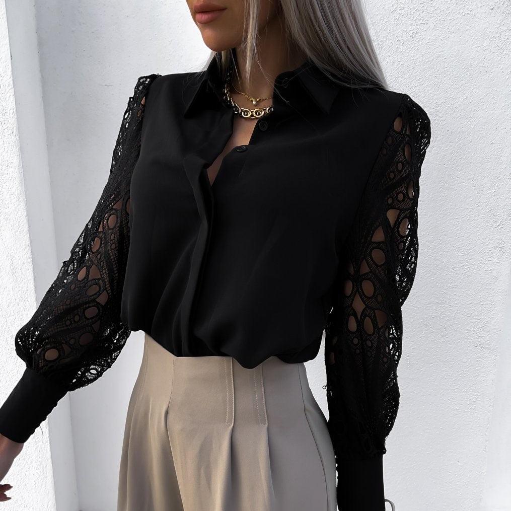 Jocelyn | Elegante Blouse met Kantmouwen