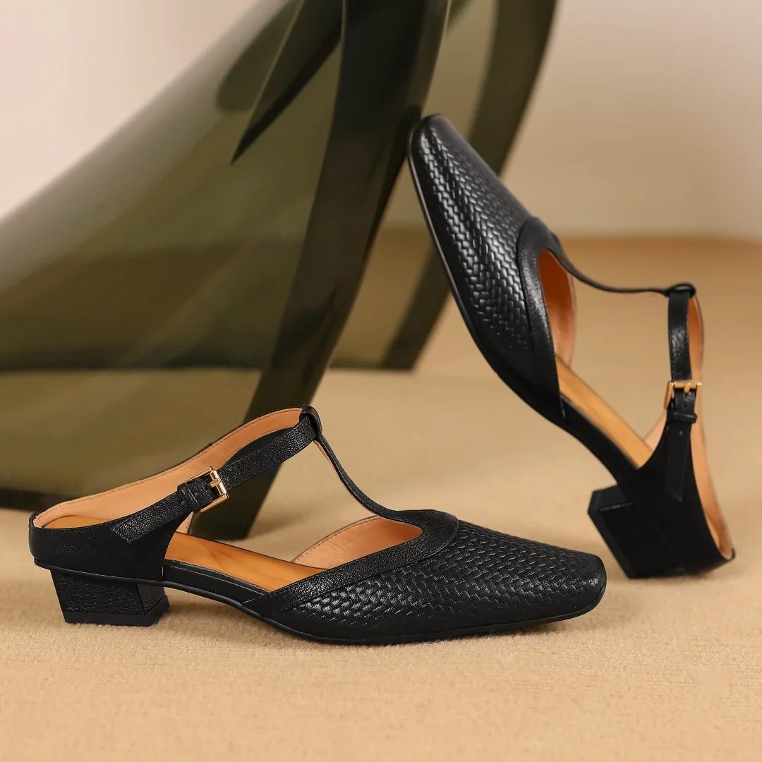 Chloe | Dames T-Strap Hak Sandalen