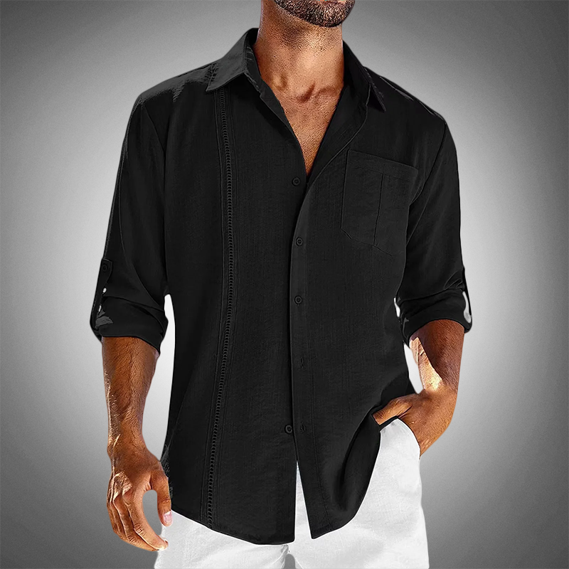 Nathan | Button-Down Overhemd Met Opgerolde Mouwen
