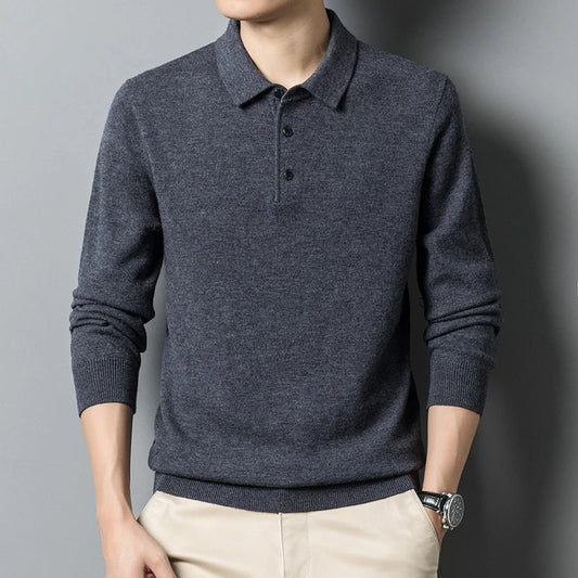 Premium | Heren polo trui wolmix