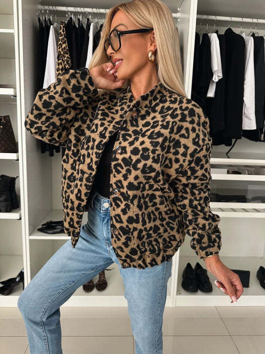 Phoebe | Dames jas met luipaardprint