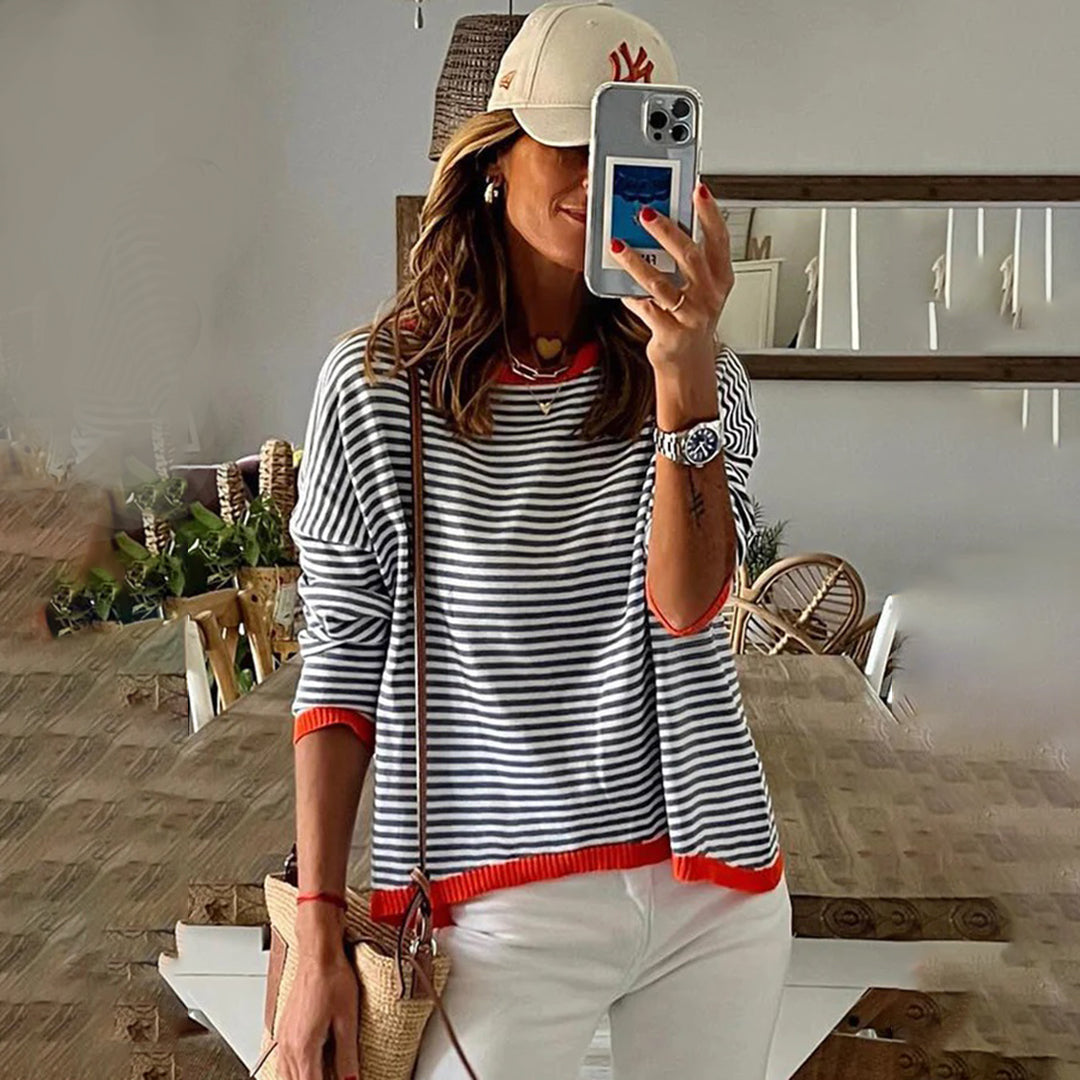 Ashlyn | Casual Gestreept T-shirt met Relaxte Pasvorm