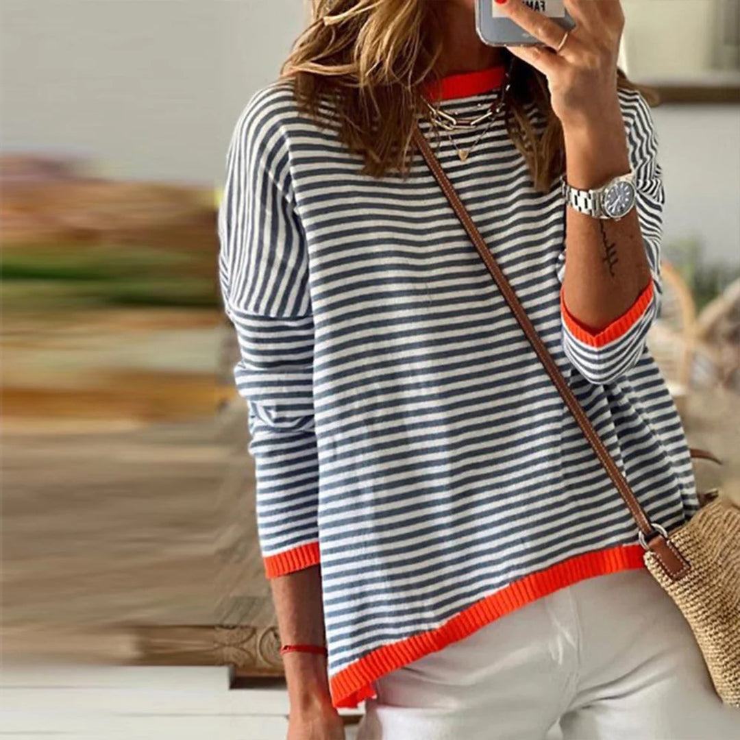 Ashlyn | Casual Gestreept T-shirt met Relaxte Pasvorm