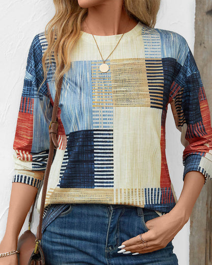 Aria | Stijlvol Casual Patchwork Shirt