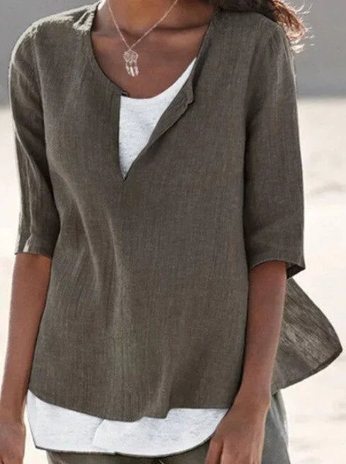 Juliet | Ontspannen Gelaagd Strandshirt