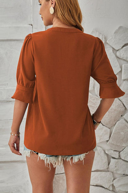 Casey | Zomerse Blouse met Pofmouwen