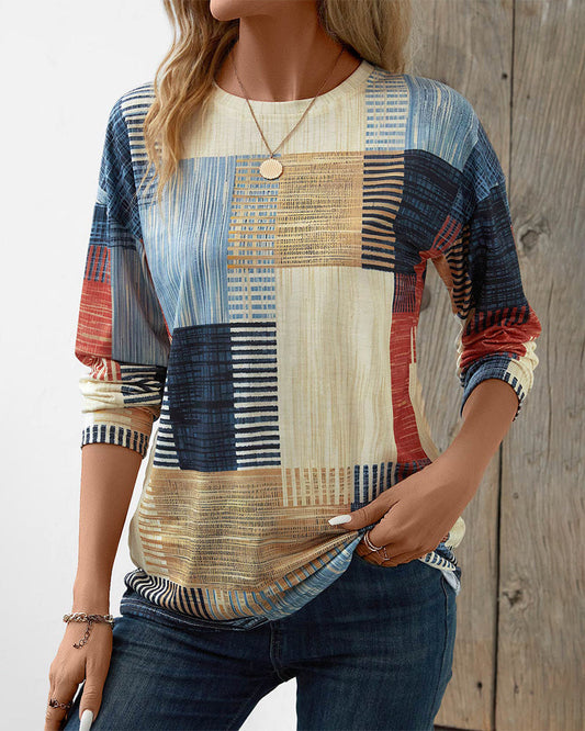 Aria | Stijlvol Casual Patchwork Shirt