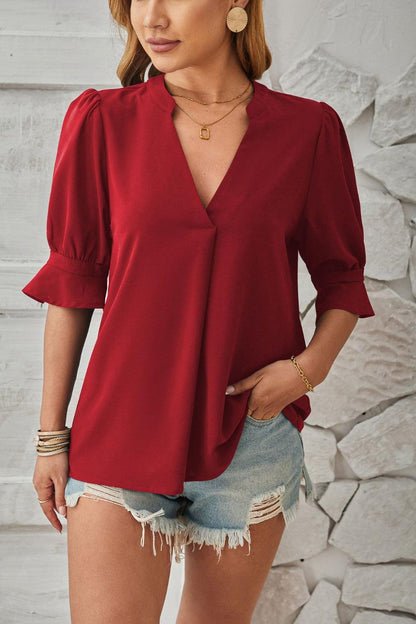 Casey | Zomerse Blouse met Pofmouwen