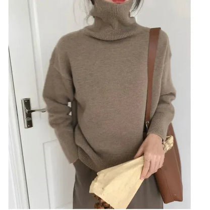 Greta | Dames effen warme coltrui