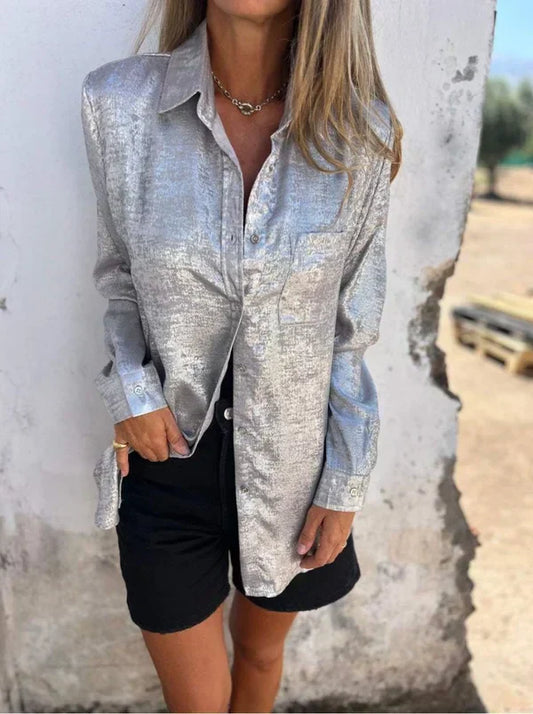 Camila | Elegante Zijdezachte Blouse Met Knoopsluiting
