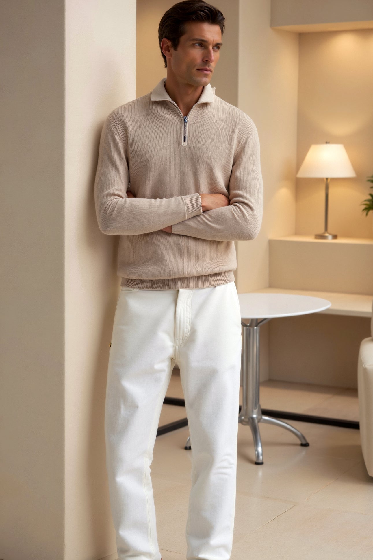 Topman | Klassieke gebreide ziptrui
