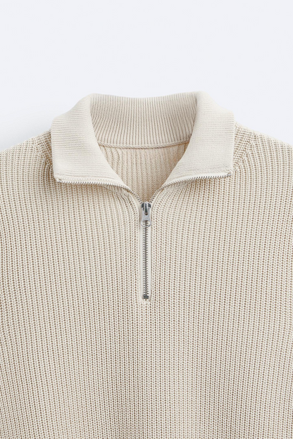 Topman | Klassieke gebreide ziptrui