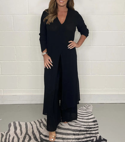 Davina | Chique Lange Jumpsuit met V-hals
