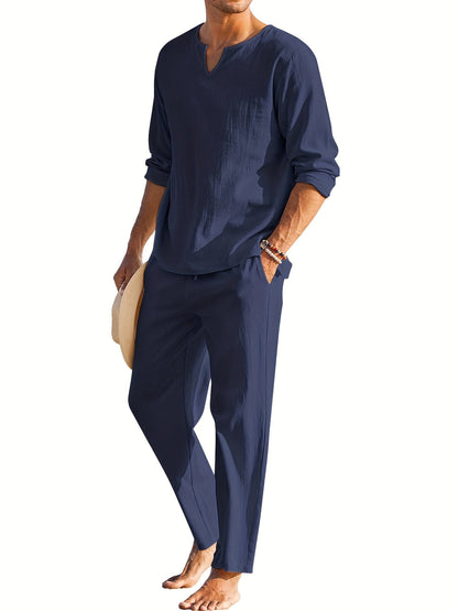Ryan | Heren Set met Henley Overhemd