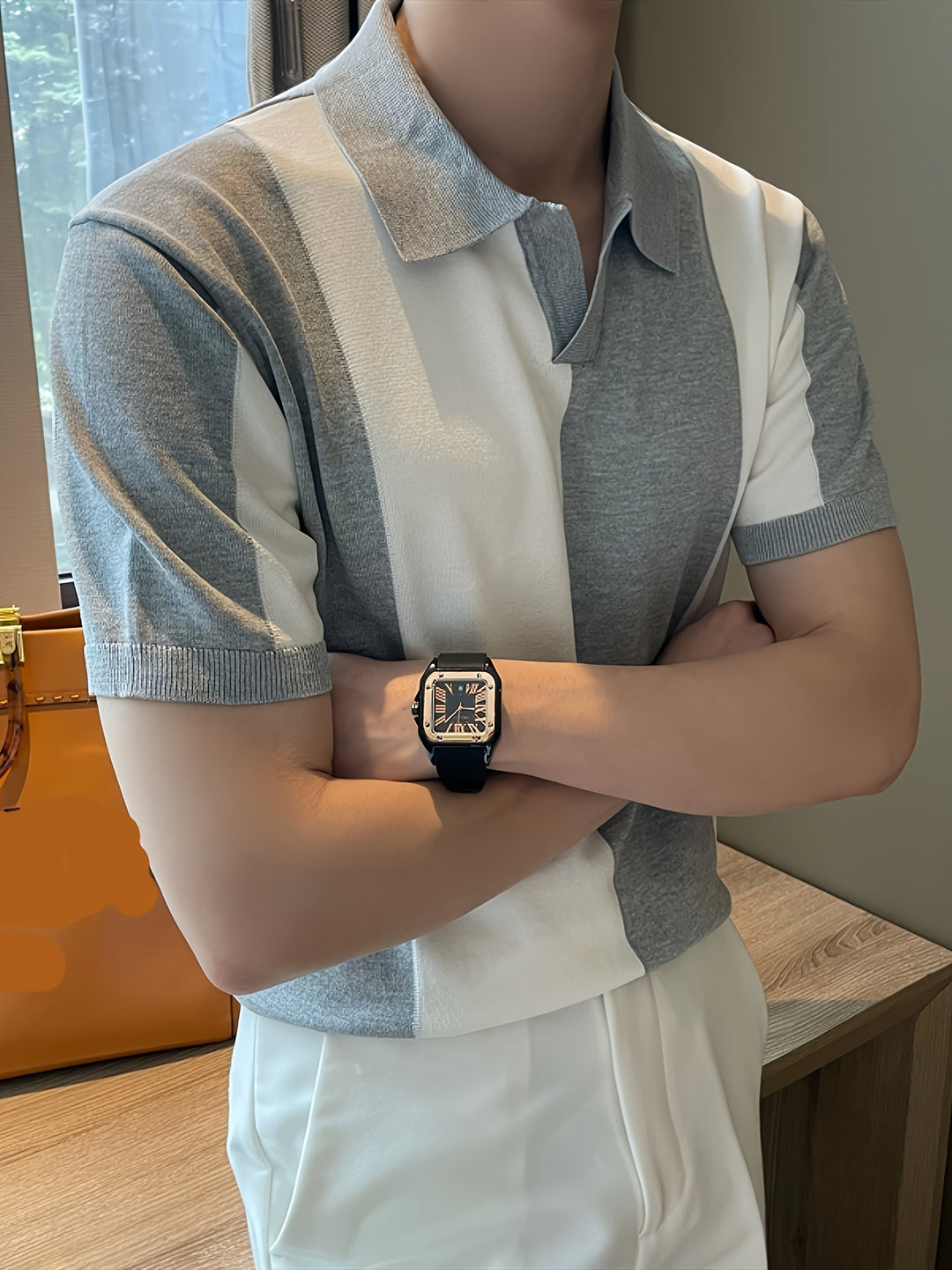 Asher | Gedurfd colorblock poloshirt