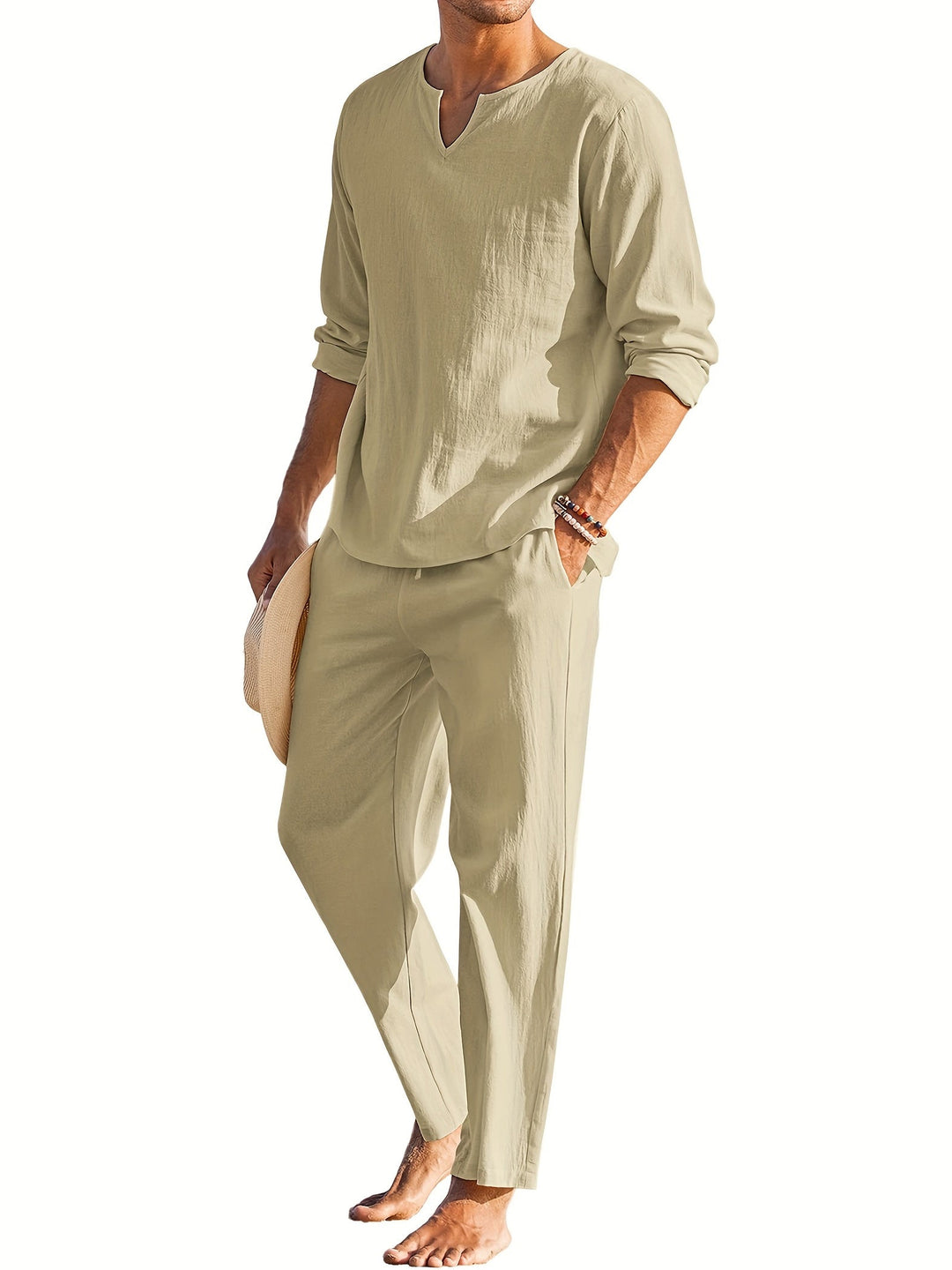 Ryan | Heren Set met Henley Overhemd
