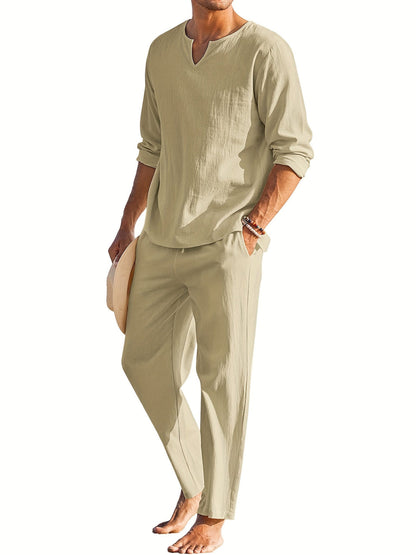 Ryan | Heren Set met Henley Overhemd