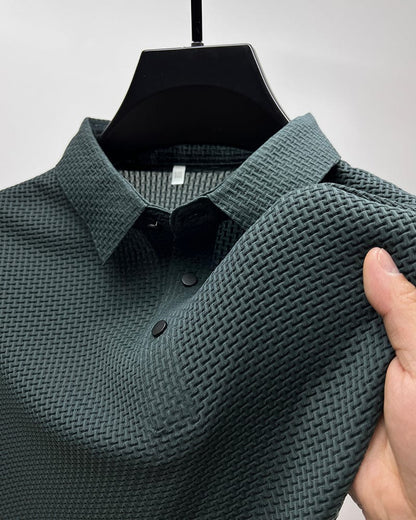 Miles | Stijlvol gestructureerd poloshirt