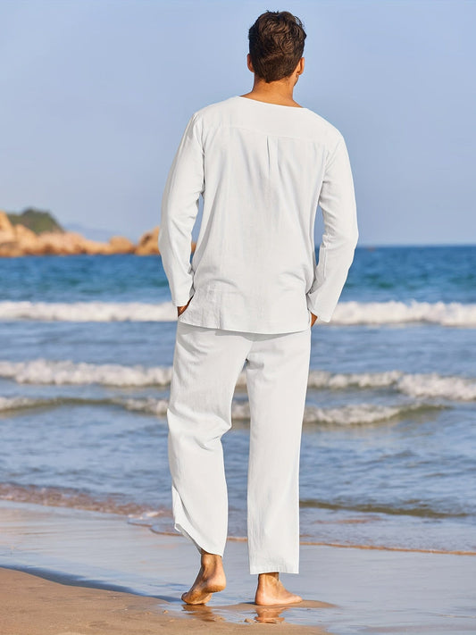 Ryan | Heren Set met Henley Overhemd