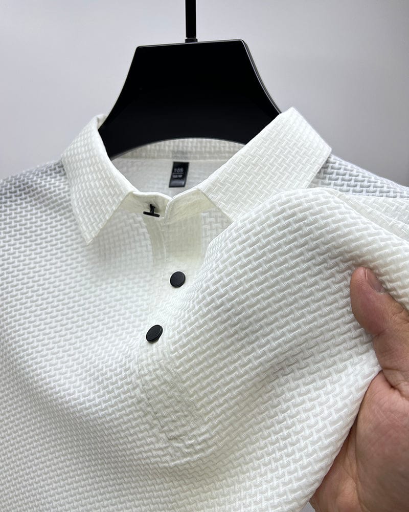 Miles | Stijlvol gestructureerd poloshirt