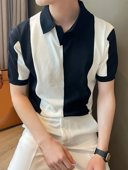 Asher | Gedurfd colorblock poloshirt