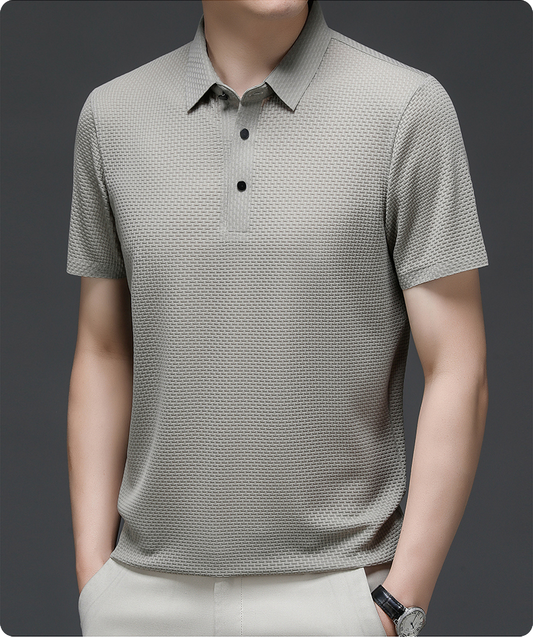 Miles | Stijlvol gestructureerd poloshirt