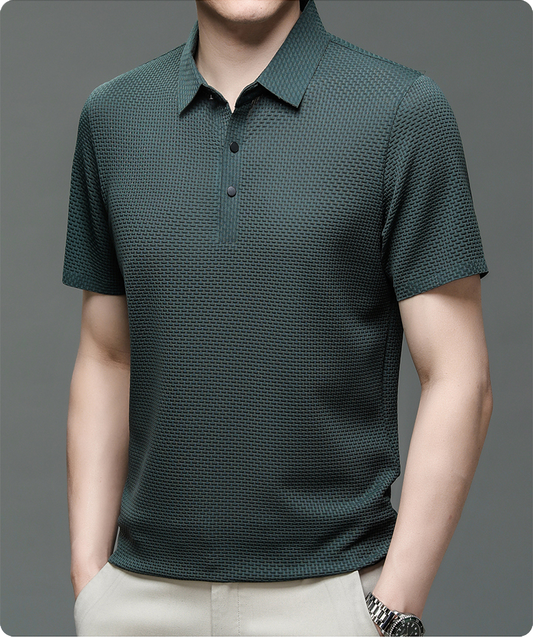 Miles | Stijlvol gestructureerd poloshirt
