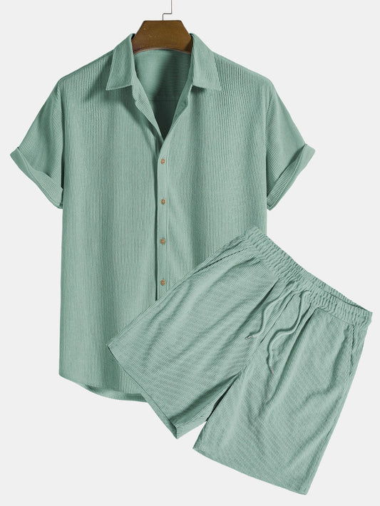 Theodore | Trendy Overhemd en Short Set Heren