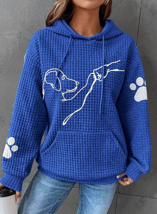 Emily | Stijlvolle Gewatteerde Hoodie Met Hondontwerp
