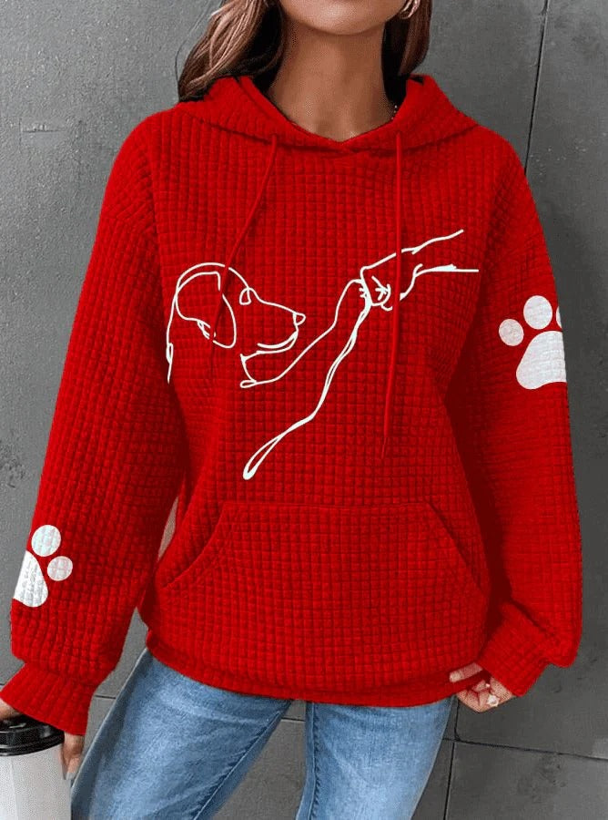 Emily | Stijlvolle Gewatteerde Hoodie Met Hondontwerp