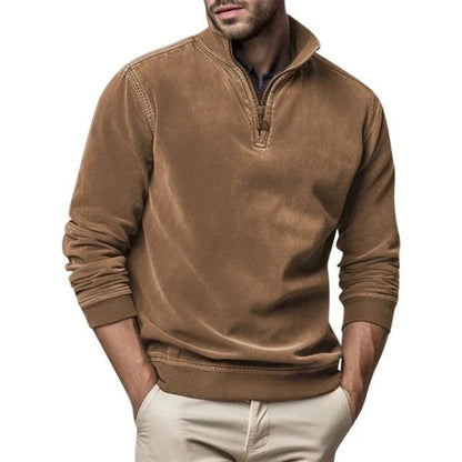 Alex | Heren pullover met kwart rits