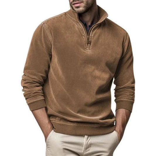 Alex | Heren pullover met kwart rits